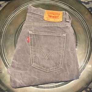 levi’s 511 Stoned Washed Boot Cut Jeans (grey)